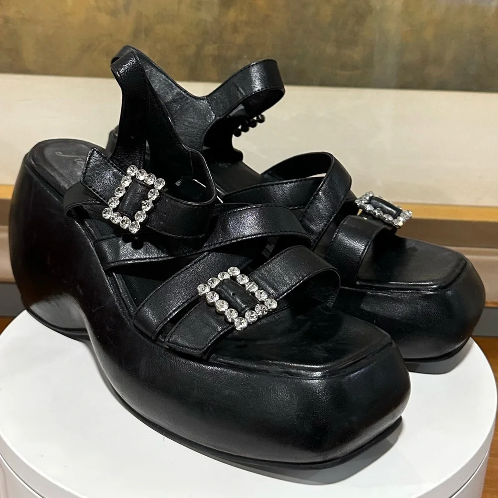 🌸FREE PEOPLE 🌸 Brooklyn Ankle Strap Platform Sandal Size: 10